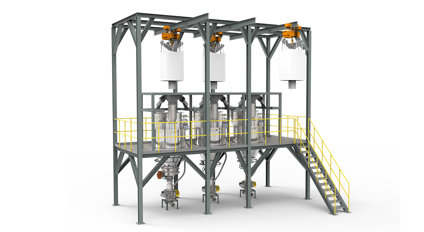 Unpacking and feeding system